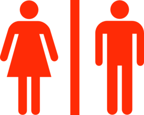 297x237 Large Man Woman Bathroom Sign Vector Clip Art