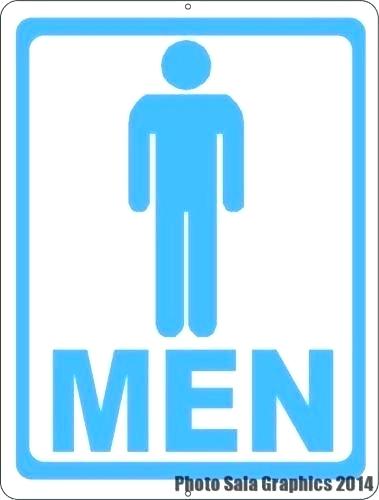 379x500 Mens Bathroom Sign