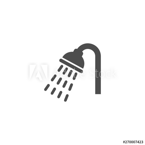 Shower, Bathroom Symbol Vector Glyph Sign Shower Head With Water 500x500 Shower, Bathroom Symbol Vector Glyph Sign Shower Head With Water