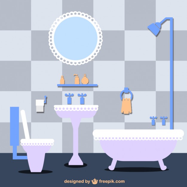 626x626 Violet Bathroom Vector Free Download