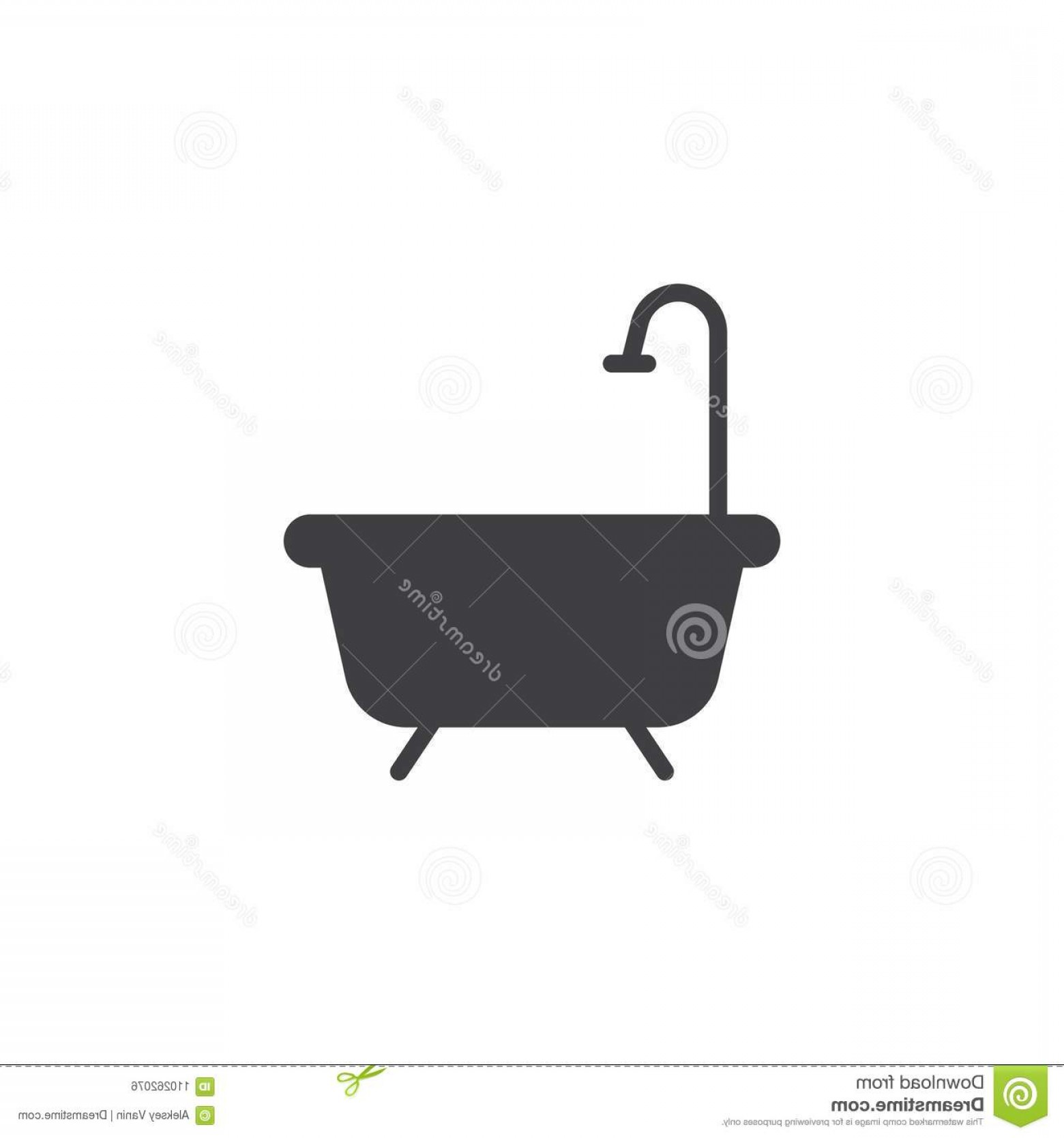 1560x1668 Bathtub Vector Icon Filled Flat Sign Mobile Concept Web Design