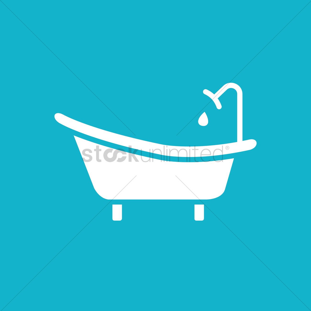 1300x1300 Bathtub Vector Image
