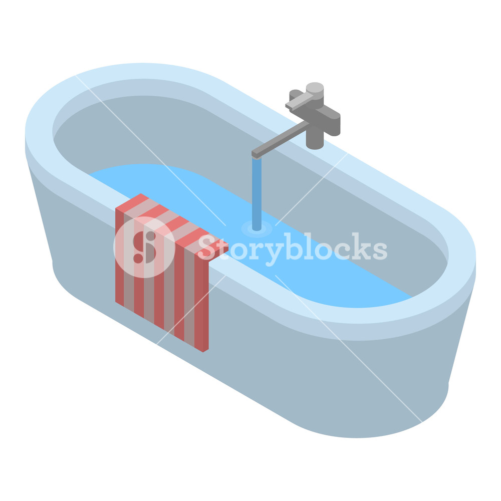 1000x1000 Bathtub Icon Isometric Of Bathtub Vector Icon For Web Design