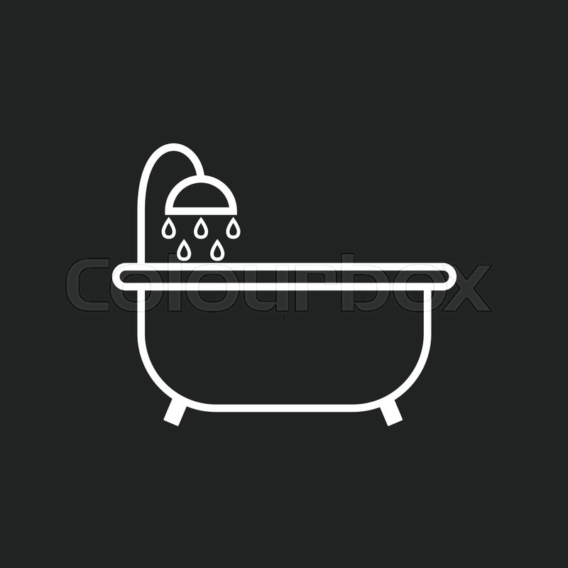 800x800 Bathtub Vector Icon Bathroom Shower Stock Vector Colourbox