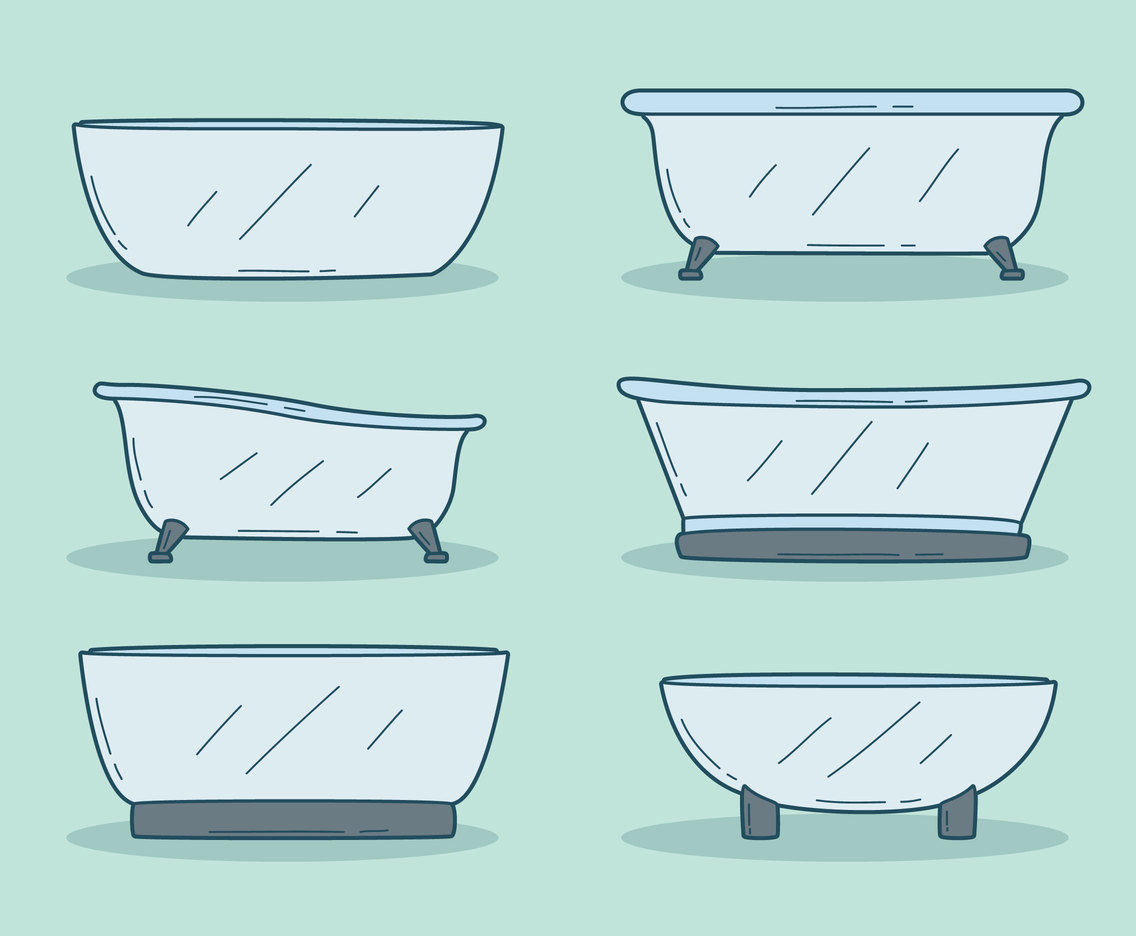 1136x936 Hand Drawn Bathtub Vector Vector Art Graphics