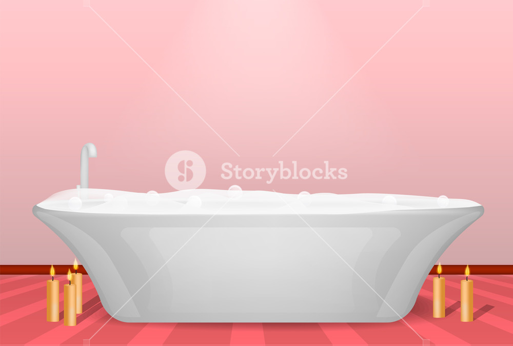 1000x675 Modern Bathtub Concept Background Realistic Illustration