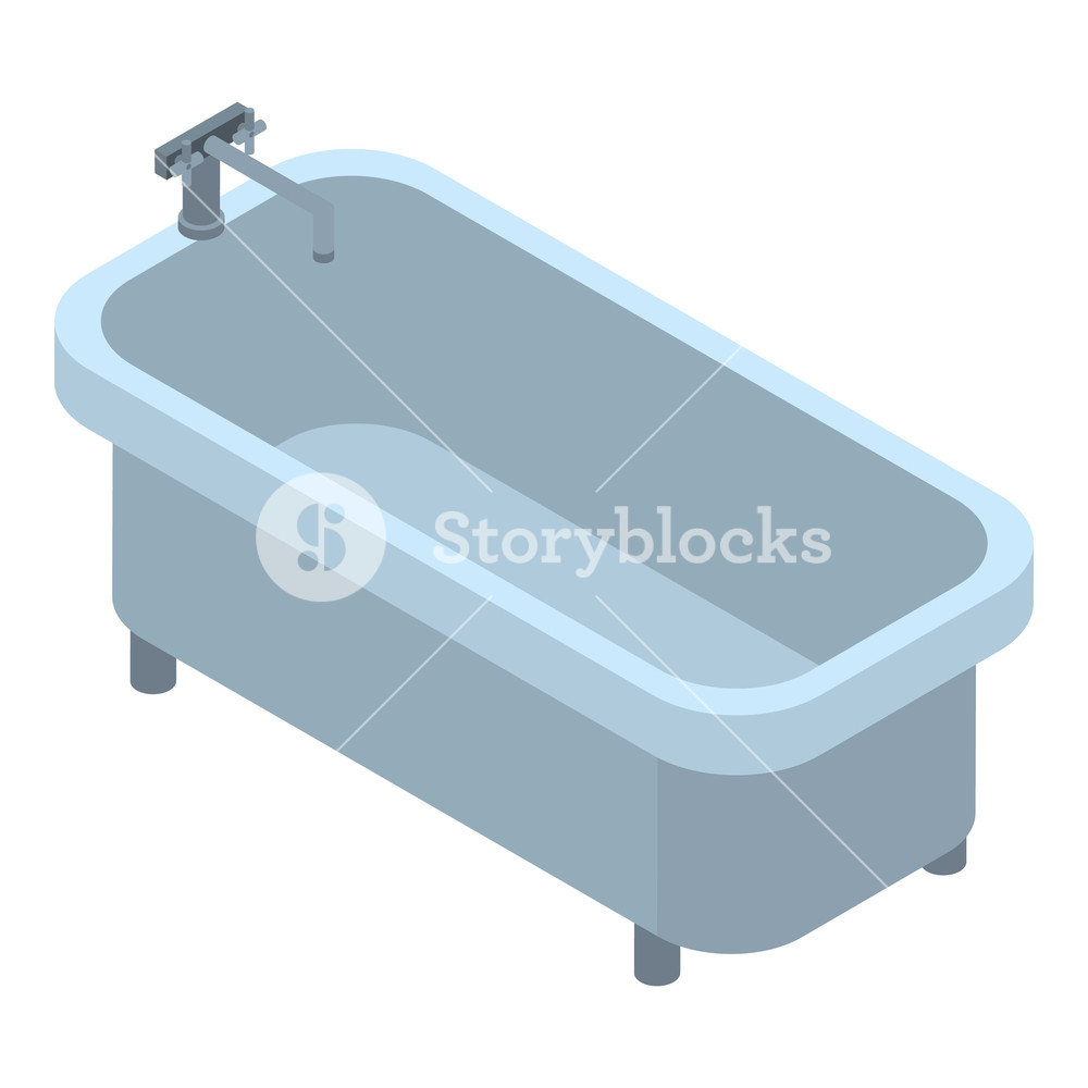 1000x1000 Retro Bathtub Icon Isometric Of Retro Bathtub Vector Icon For Web