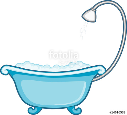 500x454 Bathtub With Shower Stock Image And Royalty Free Vector