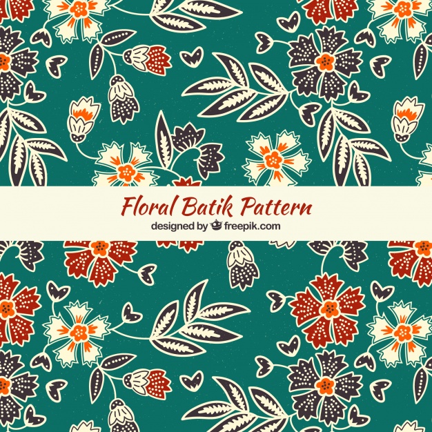 626x626 Elegant Floral Batik Pattern Vector Free Download