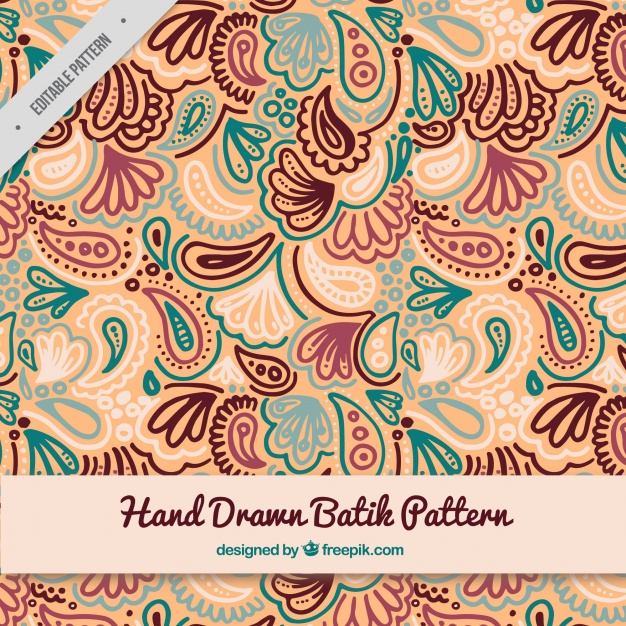 626x626 Hand Drawn Batik Pattern Vector Free Download