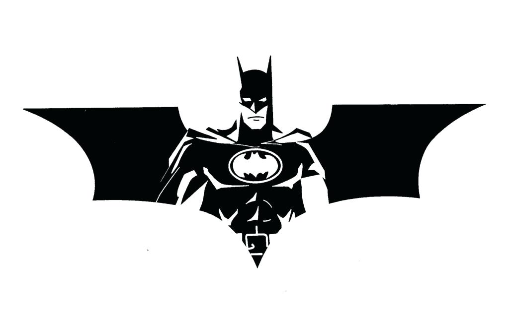 1024x661 Batman Logo Black And White
