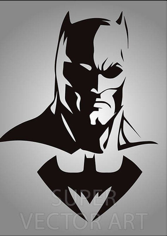 570x806 Batman, Superman, Wonder Woman Vector Clipart Silhouette