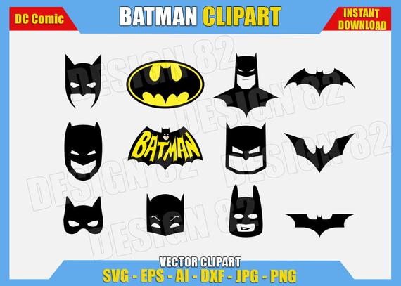 570x407 Batman Mask Logo Bundle Dxf Png Dc Comics Batman Cut Etsy