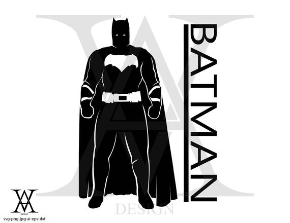 Batman Vector Clipart Silhouette Instant Download Etsy 570x440 Batman Vector Clipart Silhouette Instant Download Etsy