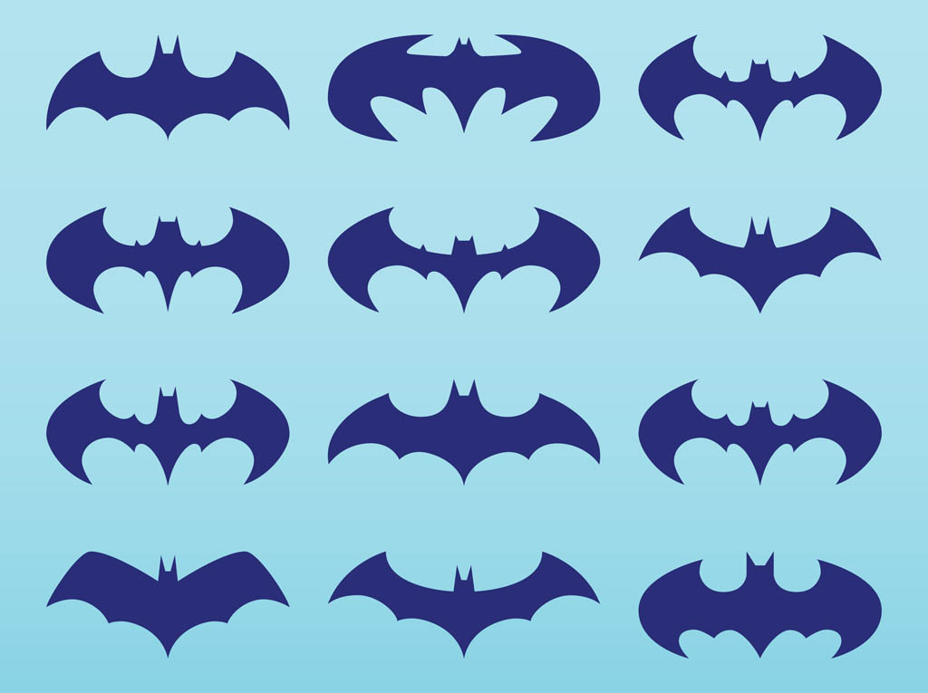 Batman Logo Pack Vector Art Graphics 1024x765 Batman Logo Pack Vector Art Graphics