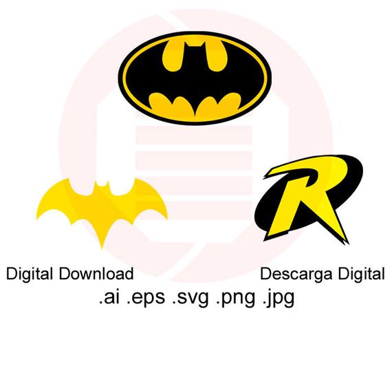 Batman Symbol Superhero Logo Robin Batgirl Vector Etsy 570x570 Batman Symbol Superhero Logo Robin Batgirl Vector Etsy
