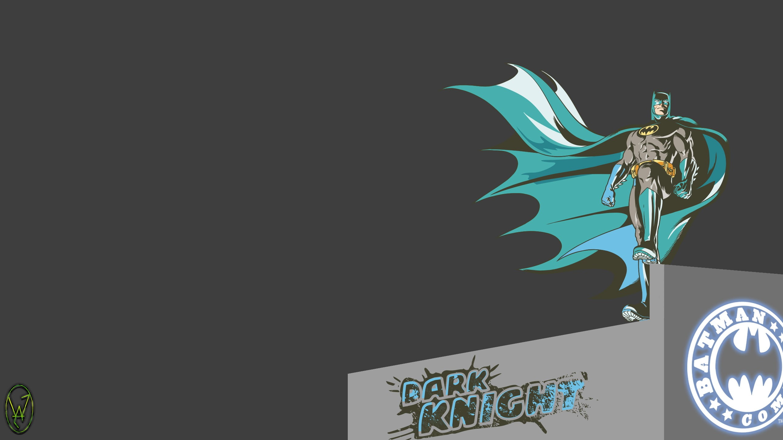2560x1440 Batman Illustration, Batman, Vector Art, The Dark Knight Hd