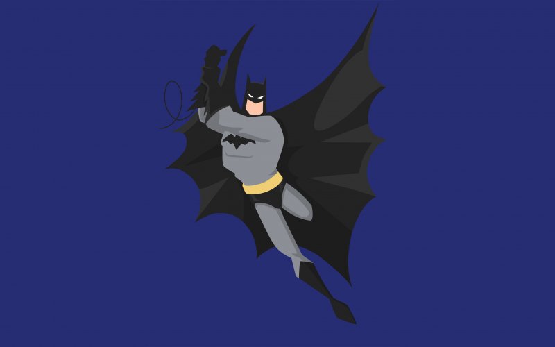 800x500 Desktop Wallpaper Batman, Vector Style, Minimal, Digital Art, Hd