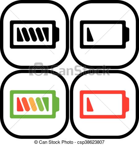 450x470 Set Of Battery Icon