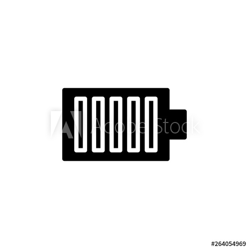500x500 Battery Icon Vector Illustration In Glyph Style For Any Purpose