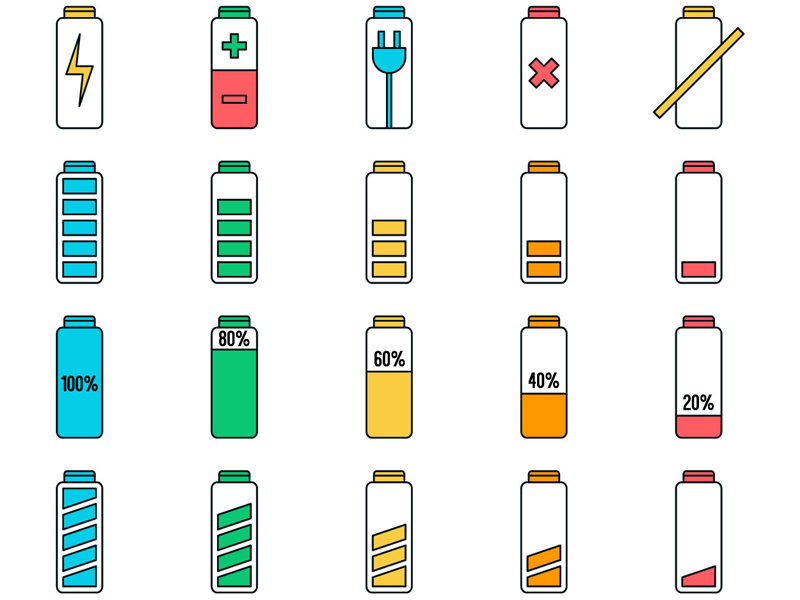 Battery Vector Freebie Icon Set 800x600 Battery Vector Freebie Icon Set