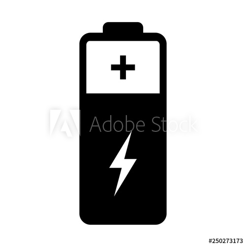 Battery Vector Pictogram 500x500 Battery Vector Pictogram