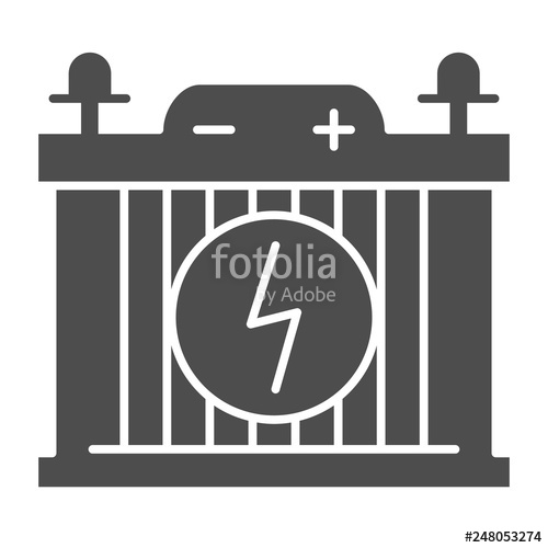 Accumulator Solid Icon Car Battery Vector Illustration Isolated 500x500 Accumulator Solid Icon Car Battery Vector Illustration Isolated