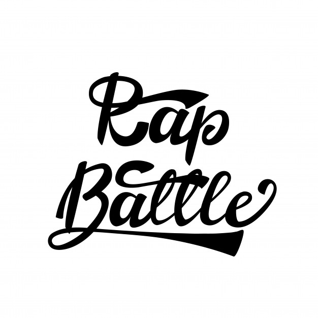 626x626 Vector Illustration With Lettering Rap Battle Vector Premium