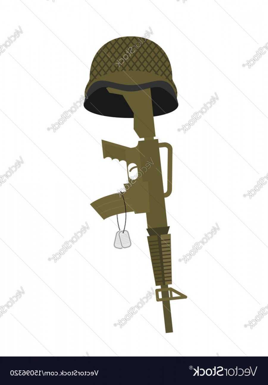 901x1296 Vectorized Army Fallen Soldier Rifle Catchsplace