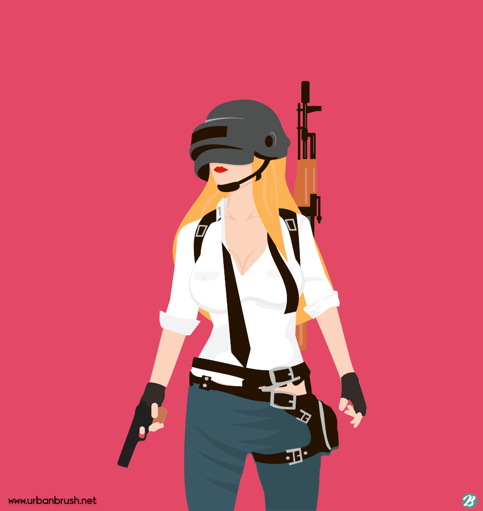 941x995 Battleground Girl Illustration Download Free Vector
