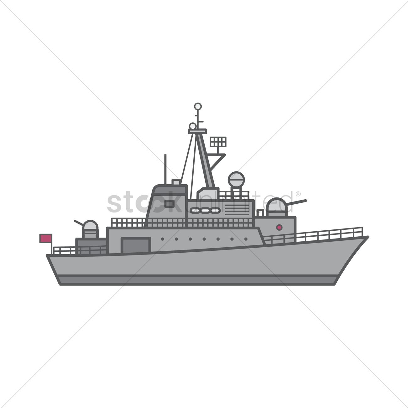 1300x1300 Battleship Vector Image