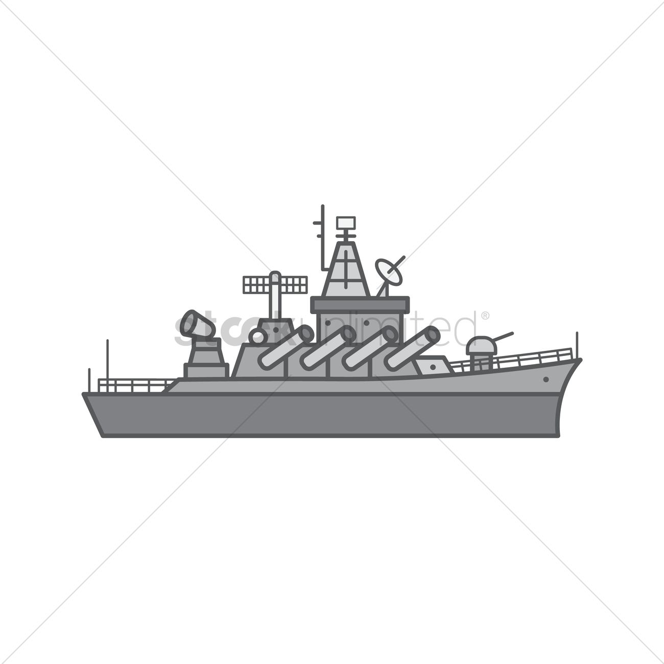 1300x1300 Battleship Vector Image
