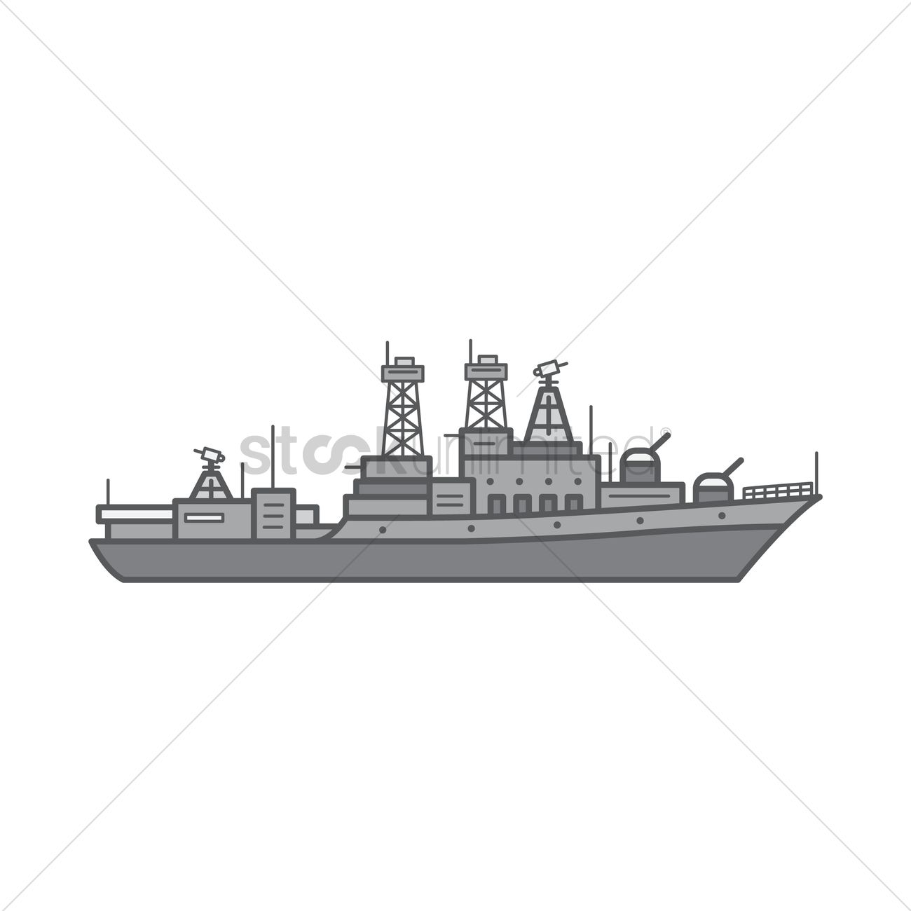 1300x1300 Battleship Vector Image