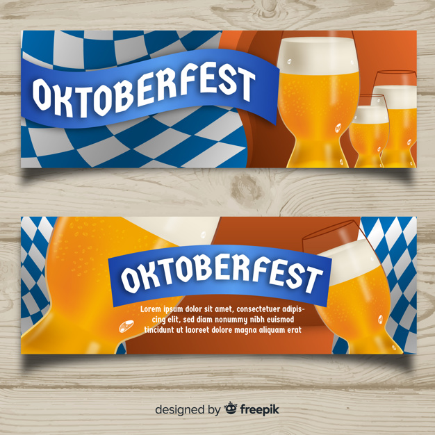 626x626 Modern Oktoberfest Banners With Bavarian Flag Vector Free Download