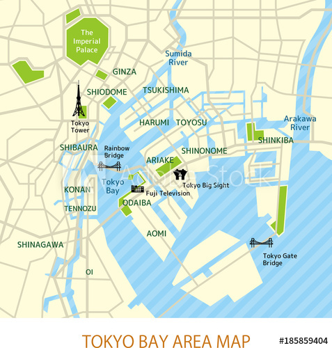 477x500 Tokyo Bay Area Map