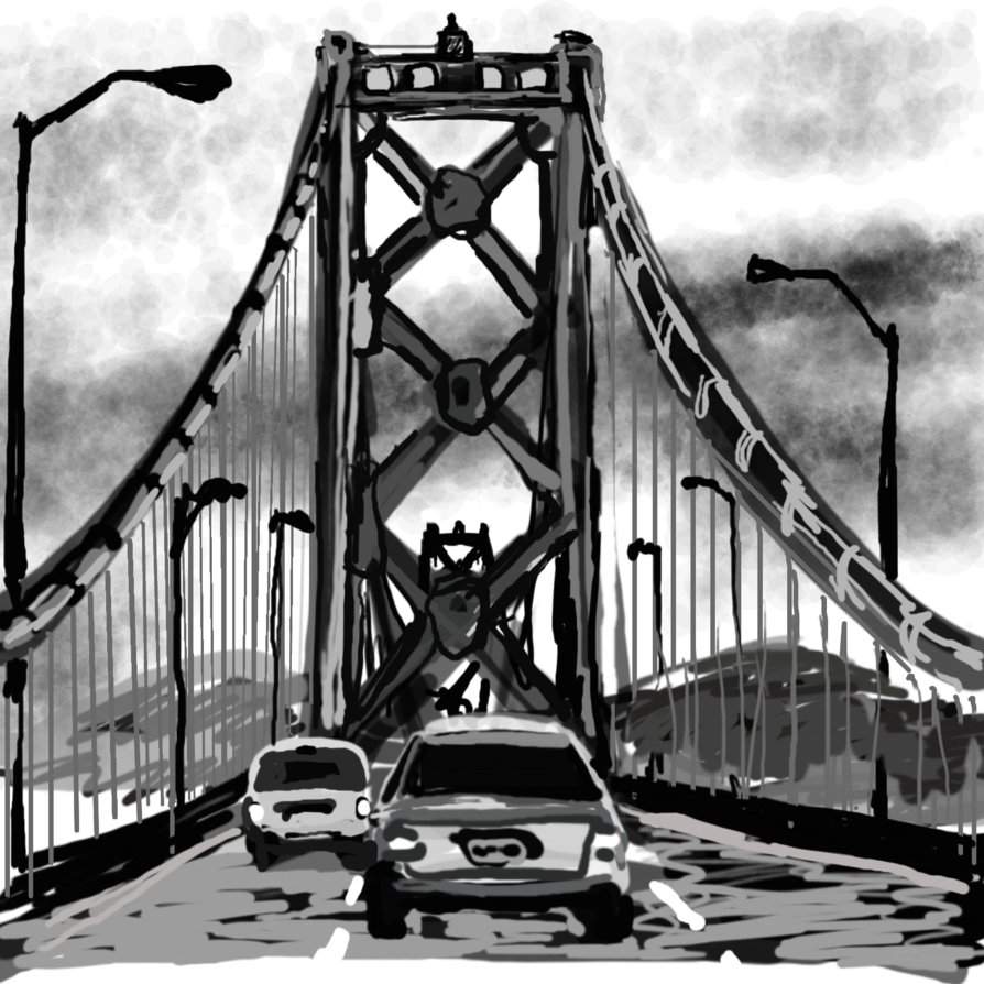 894x894 Huge Collection Of 'bay Bridge Drawing' Download More Than