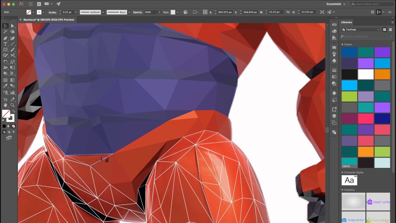 1280x720 Baymax Vector Polygon