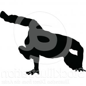 300x300 Black And White Abstract Hip Hop B Boy Dancer Studiogrfx