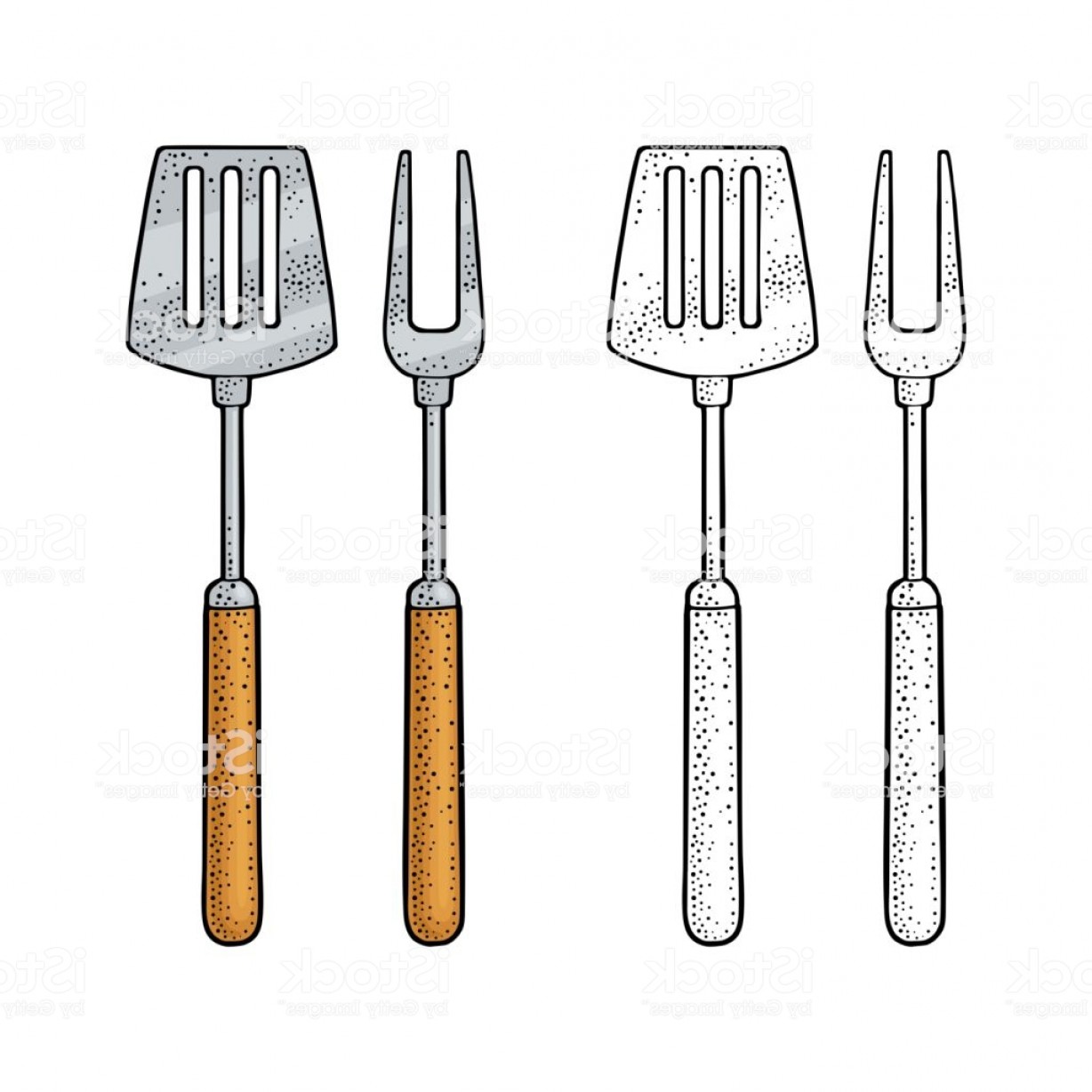 1228x1228 Bbq Utensils Vector Catamart