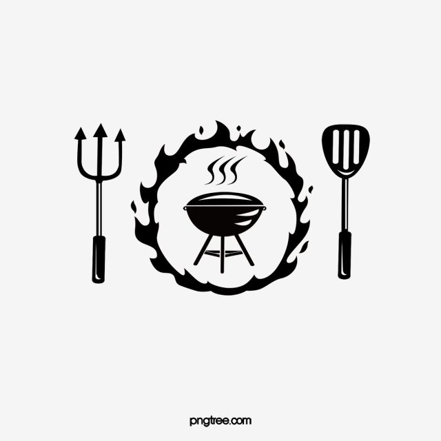 640x640 Hand Painted Cartoon Barbecue Fork, Cartoon Vector, Fork Vector