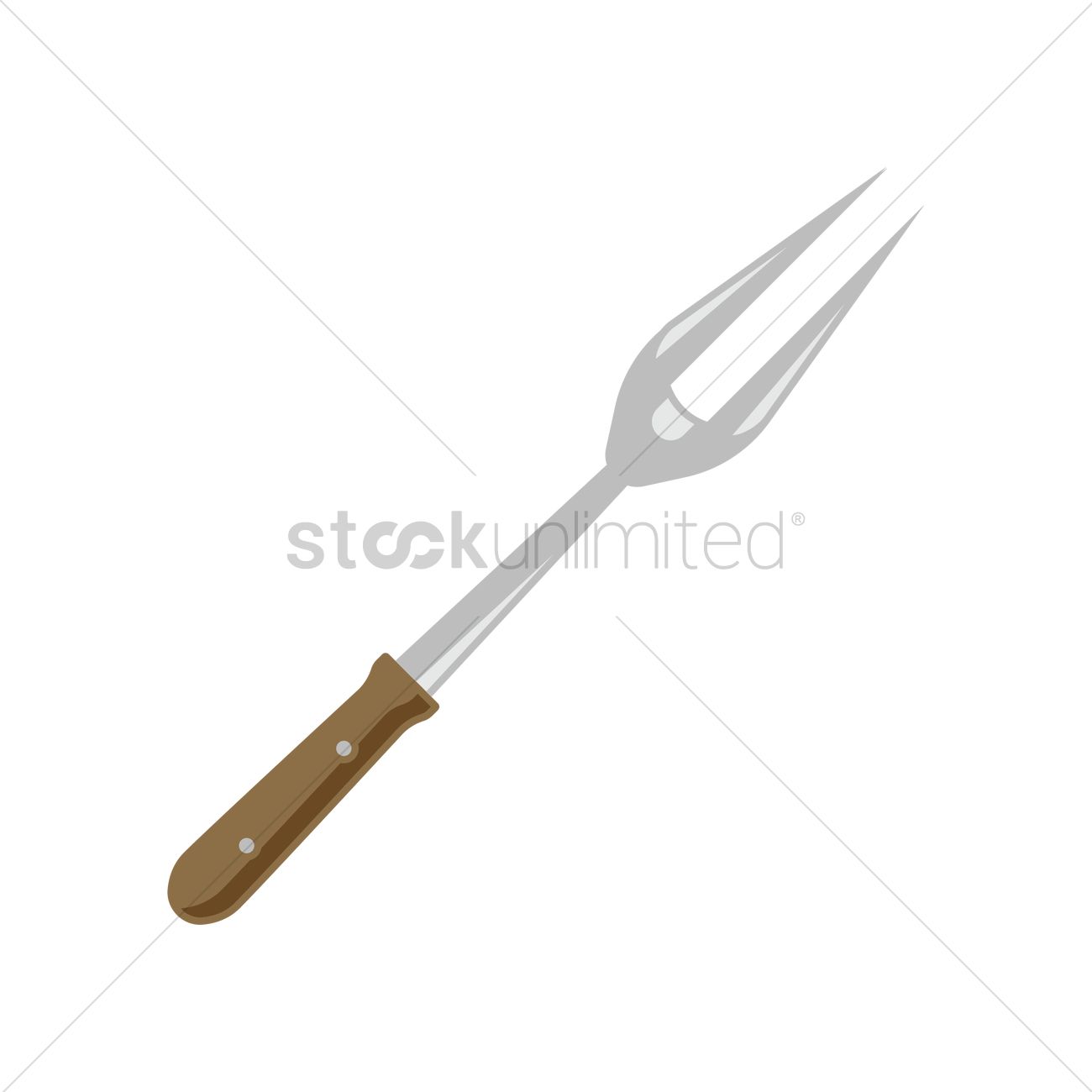 1300x1300 Barbecue Fork Vector Image