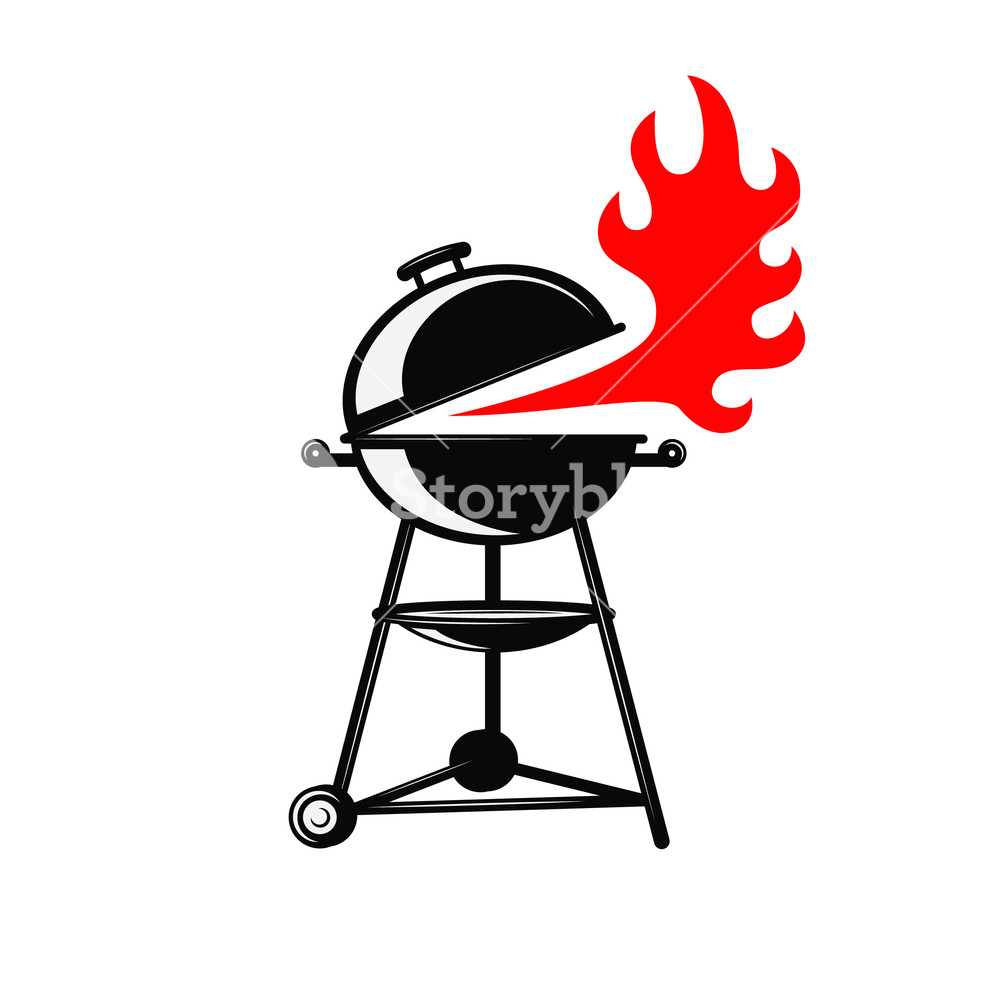 Bbq Grill Illustration On White Background Design Element 1000x1000 Bbq Grill Illustration On White Background Design Element