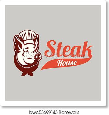 362x382 Bbq Pig Sh Logo Vector Image, Art Print Barewalls Posters