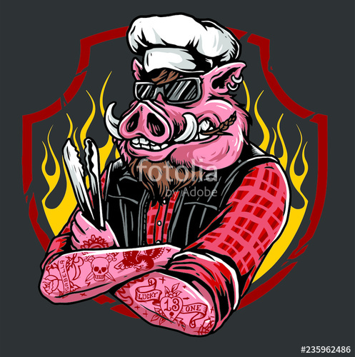497x500 The Pig Bbq Stock Image And Royalty Free Vector On Fotolia