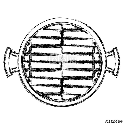 Bbq Grill Top View Monochrome Blurred Silhouette Stock Image 500x500 Bbq Grill Top View Monochrome Blurred Silhouette Stock Image