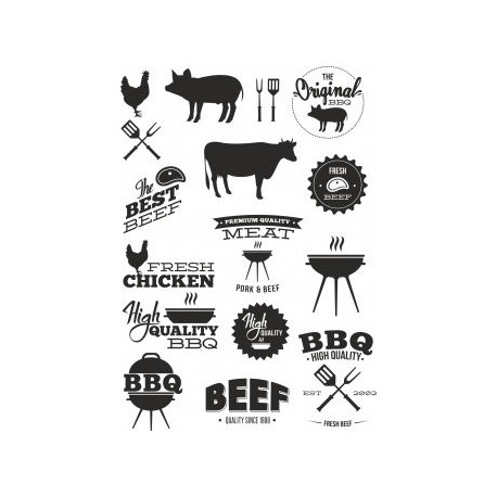 Bbq Vector Set Free Vector 458x458 Bbq Vector Set Free Vector