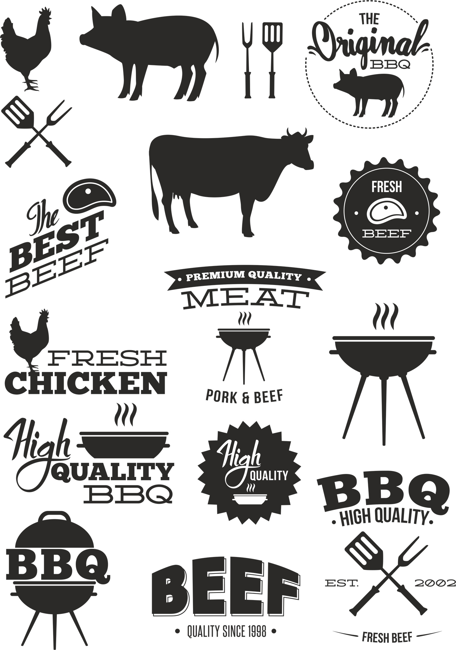 Download Bbq Silhouette Vector Free at Vectorified.com | Collection ...