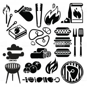 300x300 Black Barbecue Food Flyer Bbq Vector Icons Gm Hoodamathrun