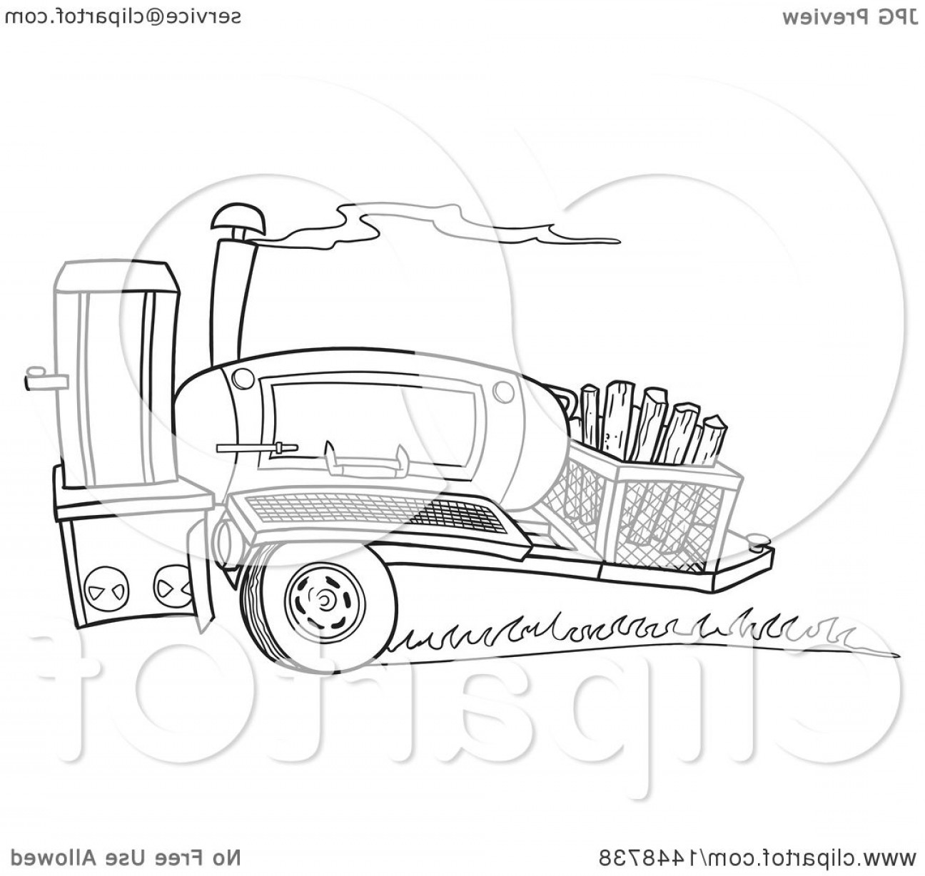 1296x1228 Trailer Smoker Bbq Vector Catamart