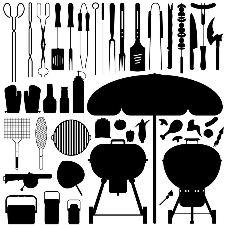 794x794 Bbq Bbq Bbq Png Bbq Vector Bbq Silhouette Etsy
